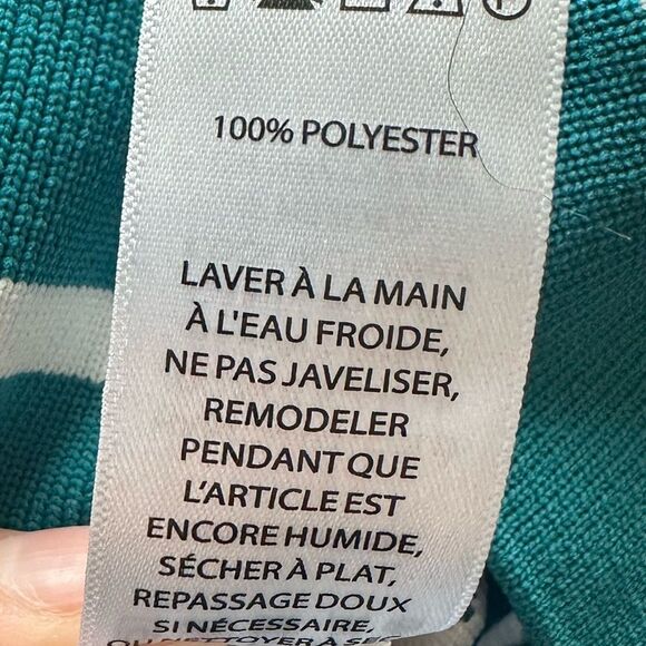 Happily Grey Striped Crop Long Sleeve Top Blue White Size L - Picture 5 of 5